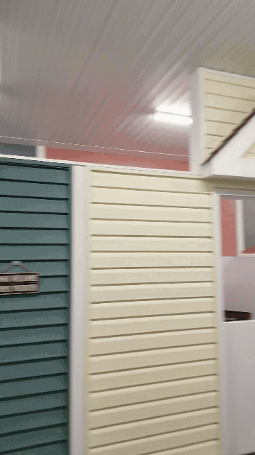 closer view of the dog suites